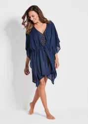 Kaftanbluse - dunkelblau - Gr. 3X von Goldner Fashion