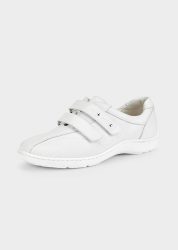 Halbschuhe mit verstellbarem Klettverschluss - cremeweiss - Gr. 6,5 von Goldner Fashion