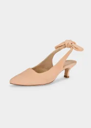 Slingpumps mit Zierband in Komfort-Weite - cremeweiss - Gr. 38 von Goldner Fashion