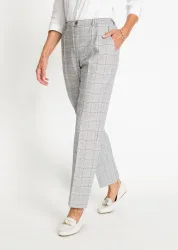 Karohose Classic mit Baumwolle - beige / kariert - Gr. 19 von Goldner Fashion