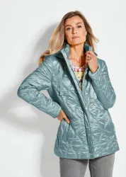 Steppjacke mit Wellenstepp - graugrün - Gr. 42 von Goldner Fashion