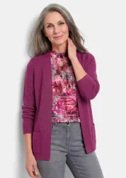 Cardigan aus reiner Baumwolle - beere - Gr. 21 von Goldner Fashion