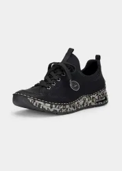 Slip-on-Sneaker mit Laufsohle im Animal Print - schwarz - Gr. 36 von Goldner Fashion