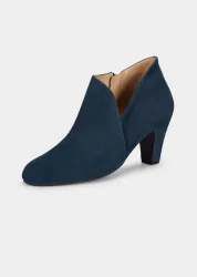 Feminine Stiefeletten mit Absatz - marine - Gr. 36 von Goldner Fashion