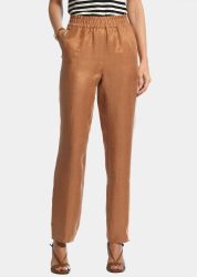 Leinenhose - cognac - Gr. 38 von Goldner Fashion