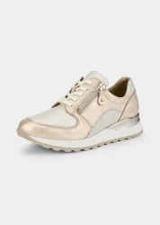 Hallux-Sneaker in Leder-Textil-Mix - goldfarben / beige - Gr. 6 von Goldner Fashion
