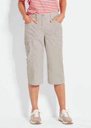 Caprihose CARLA im Cargo-Look - beige - Gr. 52 von Goldner Fashion