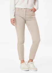7/8-Jeans BELLA in Super-Stretch-Qualität - beige - Gr. 24 von Goldner Fashion