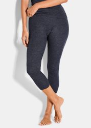 Thermo-Leggings in 3/4-Länge - marine / méliert - Gr. 36 von Goldner Fashion
