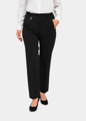 Trevira-Schlupfhose CARLA mit Schurwolle - schwarz - Gr. 54 von Goldner Fashion