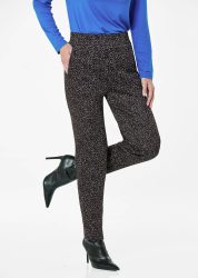 Hose LOUISA mit Jacquard-Muster - marine / gemustert - Gr. 27 von Goldner Fashion