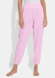 Pyjamahose aus softem Baumwoll-Jersey - rosé - Gr. S von Goldner Fashion