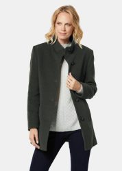Unentbehrliche Wolljacke mit feinen Details - dunkelgrün - Gr. 19 von Goldner Fashion
