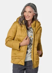 Steppjacke mit Kapuze - honig - Gr. 44 von Goldner Fashion