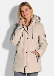 Funktionsjacke mit Kapuze - beige - Gr. 46 von Goldner Fashion