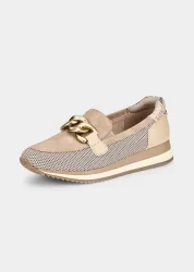 Slipper mit edlem Zierelement - taupe - Gr. 36 von Goldner Fashion