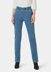 Schlupfjeans CARLA mit Glitzersteinen - hellblau - Gr. 23 von Goldner Fashion