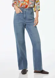 Weite Jeans VERA aus Stretch-Denim - hellblau - Gr. 205 von Goldner Fashion