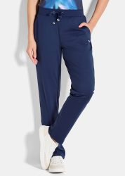 Freizeithose aus Stretch-Material - marine - Gr. 42 von Goldner Fashion