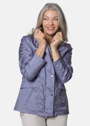 Leichte Jacke mit edlem Schimmer - rauchblau - Gr. 21 von Goldner Fashion