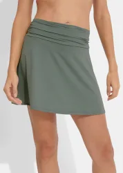 Bade-Jupe mit integrierter Shorts - khaki - Gr. 42 von Goldner Fashion