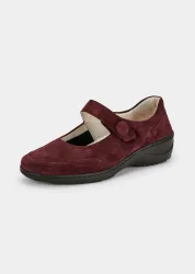 Ballerinas aus Leder - bordeaux - Gr. 38 von Goldner Fashion