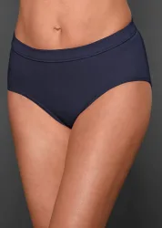 Taillenslip aus Feinripp - dunkelblau - Gr. 38 von Goldner Fashion