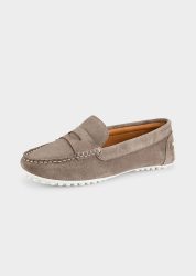 Elegante Mokassins aus echtem Leder - taupe - Gr. 42 von Goldner Fashion