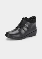 Stiefeletten mit Klettverschluss - schwarz - Gr. 36 von Goldner Fashion