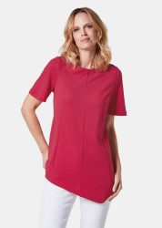 Asymmetrisches Shirt - rot - Gr. 19 von Goldner Fashion