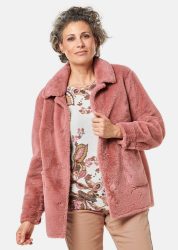 Luxuriöse Fellimitatjacke - pfirsich - Gr. 21 von Goldner Fashion
