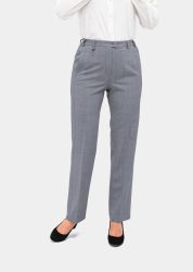 Trevira-Schurwollhose CARLA COMFORT+ - grau / méliert - Gr. 19 von Goldner Fashion