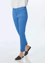 Bengalinhose LOUISA mit Reissverschlusstaschen - blau - Gr. 215 von Goldner Fashion