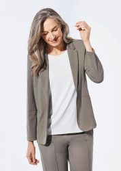 Leichter Jerseyblazer mit höchster Bewegungsfreiheit - taupe - Gr. 20 von Goldner Fashion
