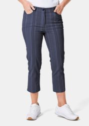 7/8-Hose CARLA in Streifen-Optik - marine - Gr. 19 von Goldner Fashion