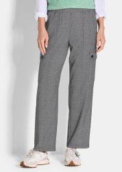 Cargohose VERA aus Viskose-Jersey - schwarz / weiss - Gr. 21 von Goldner Fashion