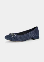 Ballerina in edler Strickoptik - marine - Gr. 39 von Goldner Fashion