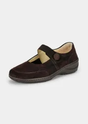 Ballerinas aus Leder - braun - Gr. 40 von Goldner Fashion