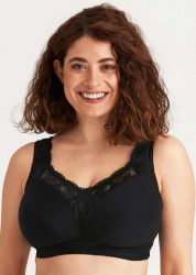 BH ohne Bügel mit verstärkten Cups - schwarz - Gr. 75 D von Goldner Fashion