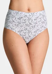 Baumwoll-Taillenslip im Mehrfachpack - weiss / lila - Gr. 42 von Goldner Fashion