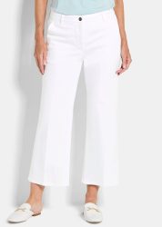 Jeans-Culotte VERA mit Bügelfalten - weiss - Gr. 20 von Goldner Fashion