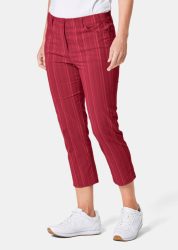 7/8-Hose CARLA in Streifen-Optik - rot - Gr. 19 von Goldner Fashion