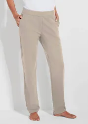 Bequeme Freizeithose mit Schlupfbund und Taschen - stein - Gr. 20 von Goldner Fashion