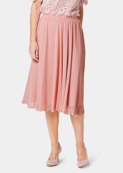 Luftig schwingender Chiffonrock - pfirsich - Gr. 24 von Goldner Fashion
