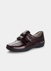 Halbschuhe mit verstellbarem Klettverschluss - bordeaux - Gr. 37 von Goldner Fashion