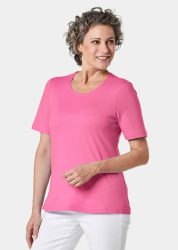 Basic T-Shirt aus reiner Baumwolle - pink - Gr. 19 von Goldner Fashion