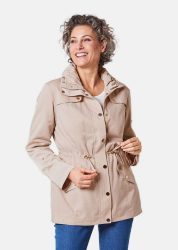 Feminine Strukturjacke - beige - Gr. 20 von Goldner Fashion