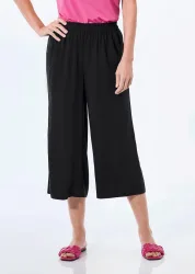 Culotte VERA aus reiner Viskose - schwarz - Gr. 21 von Goldner Fashion