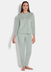 Hausanzug aus weichem Fleece - mint - Gr. 40 von Goldner Fashion