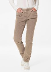 Klassische Schlupfjeans CARLA - beige - Gr. 48 von Goldner Fashion